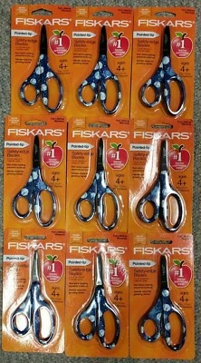 Fiskars 5" SPACE/PLANET Design Kids School Scissors Pointed Tip Safety Edge NEW!