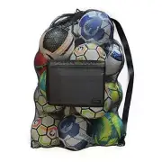 Extra Large Heavy Duty Mesh Bag. Best for Soccer Ball, Black 40" X 30" Large