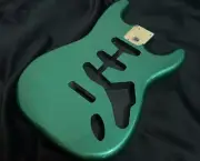 Handmade Stratocaster Body Alder metallic green color
