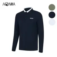 在飛比找momo購物網優惠-【HONMA 本間高爾夫】男款撞色羅紋長袖POLO衫 日本高