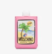 SS22 MOSCHINO Tropical Tan Clutch Pink Padded Nappa Leather Sunscreen 30SPF