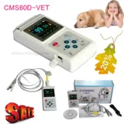 Veterinary Pulse Oximeter SPO2 heart Rate monitor VET Ear/Tongue Probe+SW,Animal