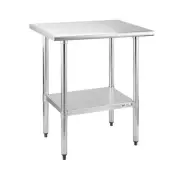 Hally Stainless Steel Table for Prep & Work 24 x 30 Inches, NSF Commercial He...