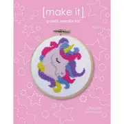 Make It Punch Needle Kit Kids Beginner Unicorn Inc Threads 10cm
