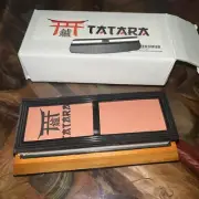 Tatara 1000/6000 grit knife sharpening stone, new/sealed stone, base accs.