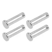 Clevis Pin 10mmx35mm 4Pcs Single Hole Flat Head 304 Stainless Steel Fastener Pin