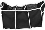 ZUNOXAZ Trunk Organizer for Car Collapsible Compartment Storage Box Capacity Automotive Storage for Travel and Picnic Portable and Versatile Design for Suv and Truck