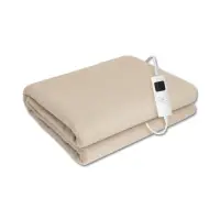 在飛比找momo購物網優惠-【KINYO】雙人溫控電熱毯 舒適絨 發熱毯 電熱毯(EB-