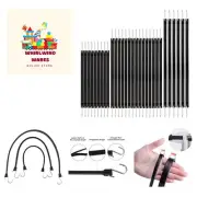 30 Multi-Functional Bungee Cords with S-Hooks - Max Stretch for Outdoor Utility