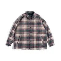 在飛比找蝦皮商城優惠-PHANTACI PLAID QUILTED SHIRT 長