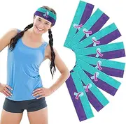 [Shyyween] 8 Pcs Suicide Prevention Awareness Headbands for Women Men Sports Sweatband for Yoga Running Gym Tennis
