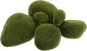 ARTSEWPLY Realistic Simulated Faux Moss Stones 6 Pieces for Educational Sand Table Models