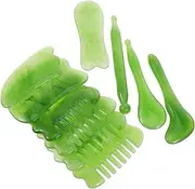 PACKOVE 1Set Gua Scraping Tool for Facial Massage Includes Massage Plates and Storage Bag for Neck Back Shoulders and Legs Skin Friendly Design