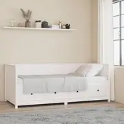 Day Bed Without Mattress White 80x200 cm Solid Wood Pine,Multifunctional Daybed with Storage: Comfort and Functionality in One Bedroom Furniture