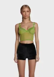 [dELiA*s by Dolls Kill] Lush First Impressions Sheer Bustier Top