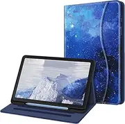 [FINTIE] Case for Samsung Galaxy Tab S6 Lite 10.4 Inch 2024/2022/2020 with S Pen Holder, Multi-Angle Viewing Soft TPU Back Cover with Pocket Auto Wake/Sleep, Starry Sky