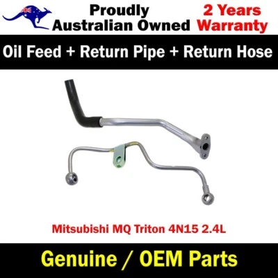 Genuine Turbo Oil Feed, Return Pipe&Return Hose For Mitsubishi Triton MQ 2.4L