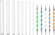 QWORK® 13 Pcs Mandala Dotting Tools, with Double-Ended Ball Stylus Pens and Acrylic Rods, for DIY Nail Arts, Rock Stone Painting, Pottery Craft