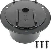 RV Outlet Cover - Black RV Cord Swallow Cover with Lid | RV Power Cable Key Cover, Round Accessories Wire Swallow Door Wire Organiser
