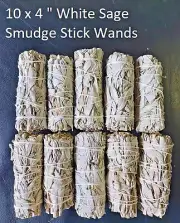White Sage Smudge Sticks Wands 10 x 4" Bundle Free Post