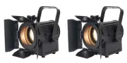 2) American DJ ENCORE FR20 DTW 17 Watt Dim to Warm White LED Fresnel Beam Lights