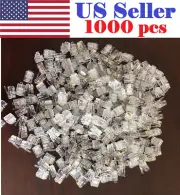 1000x Amp 6-Wire Modular Phone Line Plugs 6P6C Gold Contacts RJ11,RJ12,RJ14,RJ25