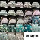 Silk Like Bedding Set Floral Printed Satin Flat Sheet Pillowcase Quilt Cover AU
