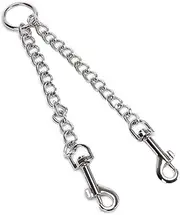 BESPORTBLE Dog Double Leads Pet Pulling Rope Pet Traction Strap Dog Puppy Accessory Fashion Stainless Iron Chain