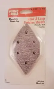 PORTER-CABLE OEM Profile 100 Grit Hook & Loop Sanding Sheets NEW 76 760 10 05