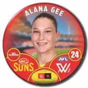 AFLW S8 Gold Coast Suns Football Club - GEE, Alana