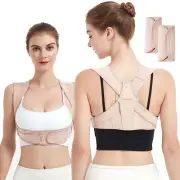 Posture Corrector for Women - Adjustable Back Brace for Posture Support (L-XL)