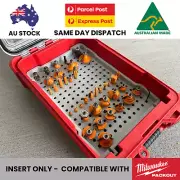 Milwaukee Packout Router Bit Storage Insert for Compact Organiser (INSERTS ONLY)