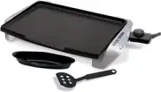 George Foreman GREG10 Griddle, Fast Heat Up to 200 Degrees, Large Grilling Surfa