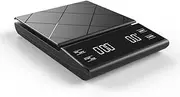 Digital Coffee Scale, Espresso Scale,Weigh Coffee Scale with Timer 3kg/0.1g High Precision | Great for Pour Over Coffee, Espresso, French Press and General Kitchen Use