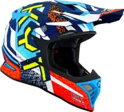 KYT Skyhawk Hyperflow, motocross helmet , color: Matt Blue/Red/Yellow , size: M