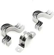 16Pcs 1 1/4 Inch Stainless Steel Conduit Clamps, Two Hole Strap U Bracket Rigid Pipe Strap Metal U Clamp Conduit Strap Tension Clips U-tube Clamp Heavy Duty