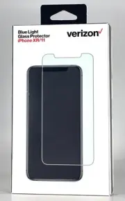 Verizon Blue Light Tempered Glass Screen Protector for Apple iPhone XR/11 - New