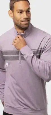 NWT Travis Mathew Purple Fleeced Long Sleeve 1/4 Zip Pullover Mens XL