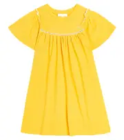 [Chloe Kids] Chloé Kids Ruffled cotton dress Y 14 yellow