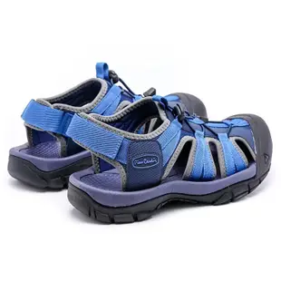 【皮爾卡登pierre cardin】Y2021 NEW 男款 戶外 運動/休閒 護趾涼鞋『PAL5589』藍色.黑色