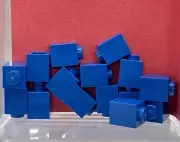 LEGO Parts Lot x (15) Ct ~ 1 X 1 Blue BRICK ~ No# 3005 ~ Factory Fresh New