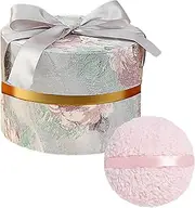 Oopoto Powder Puff, Large 6'' Body Powder Puff for Dusting Powder, Women Powder Puff with Storage Container for Bath, Body Powder Applicator and Oversize Powder Puffs for Body Powder (Arctic Blue)