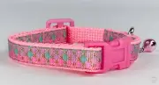 Mermaid Scales cat or small dog collar 1/2" wide adjustable handmade bell