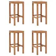 Bar Stools 4 pcs Solid Wood Teak vidaXL