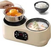 3.4L Double Spelling Rice Cooker, Electric Multi-Functional Double-Liner Hotpot Pot, Double Slow Cooker, with 1 Steamer, 6 Functions, Heat Preservation and Reservation, for Families