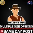 DUNDEE THATS NOT A KNIFE Vinyl Car Sticker Decal Cheap Aussie Crocodile Dundee