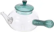 Zerodeko Reusable Glass Teapot with Wear Resistant Infuser and Convenient Tea Pot for Home Use Easy to Clean Largemouth Design for Loose Leaf Tea Enjoyment
