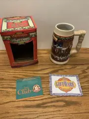 Limited Edition 2003 Budweiser Christmas Olde Town Holiday Stein Mug