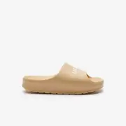 Lacoste Women's Croco Slides 2.0 Light Brown (UK 4-8)