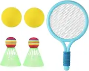 WHAMVOX 1Set Tennis and Badminton Racket of Rackets with Balls for Outdoor Sports for Boys and Interactive Parent Activity Safe and Durable